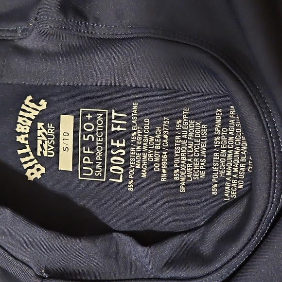 Billabong T-shirt Uvsurf small Get Ready For Summer! UPF 50 Sun Protection - Picture 3 of 6